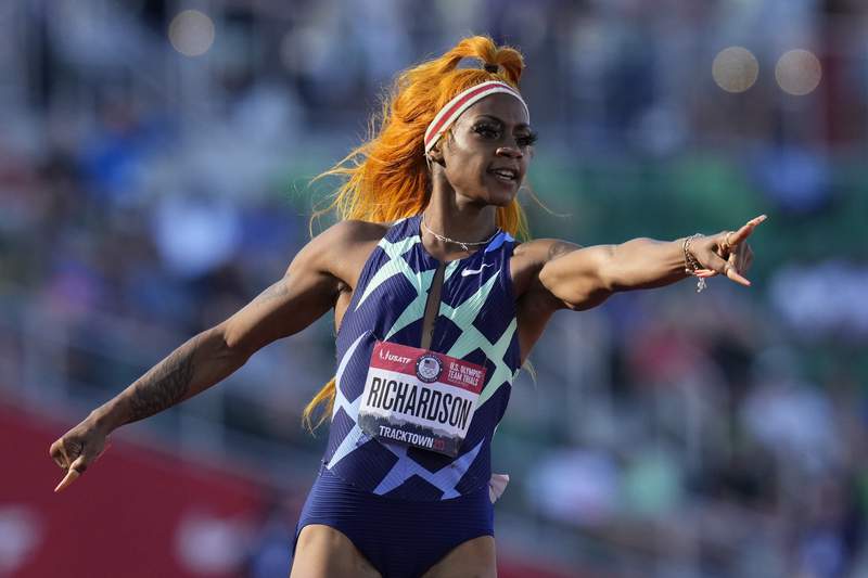 Sha'Carri Richardson notches colorful win at Olympic trials