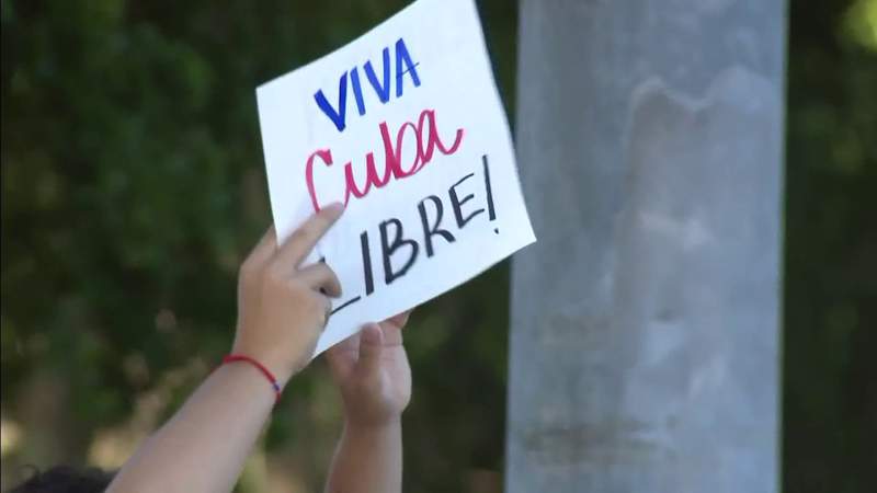 DeSantis calls on Biden to help restore internet access to Cuba as protesters continue to take to streets of South Florida