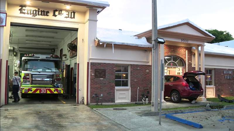 SUV crashes into fire station in Miami Shores