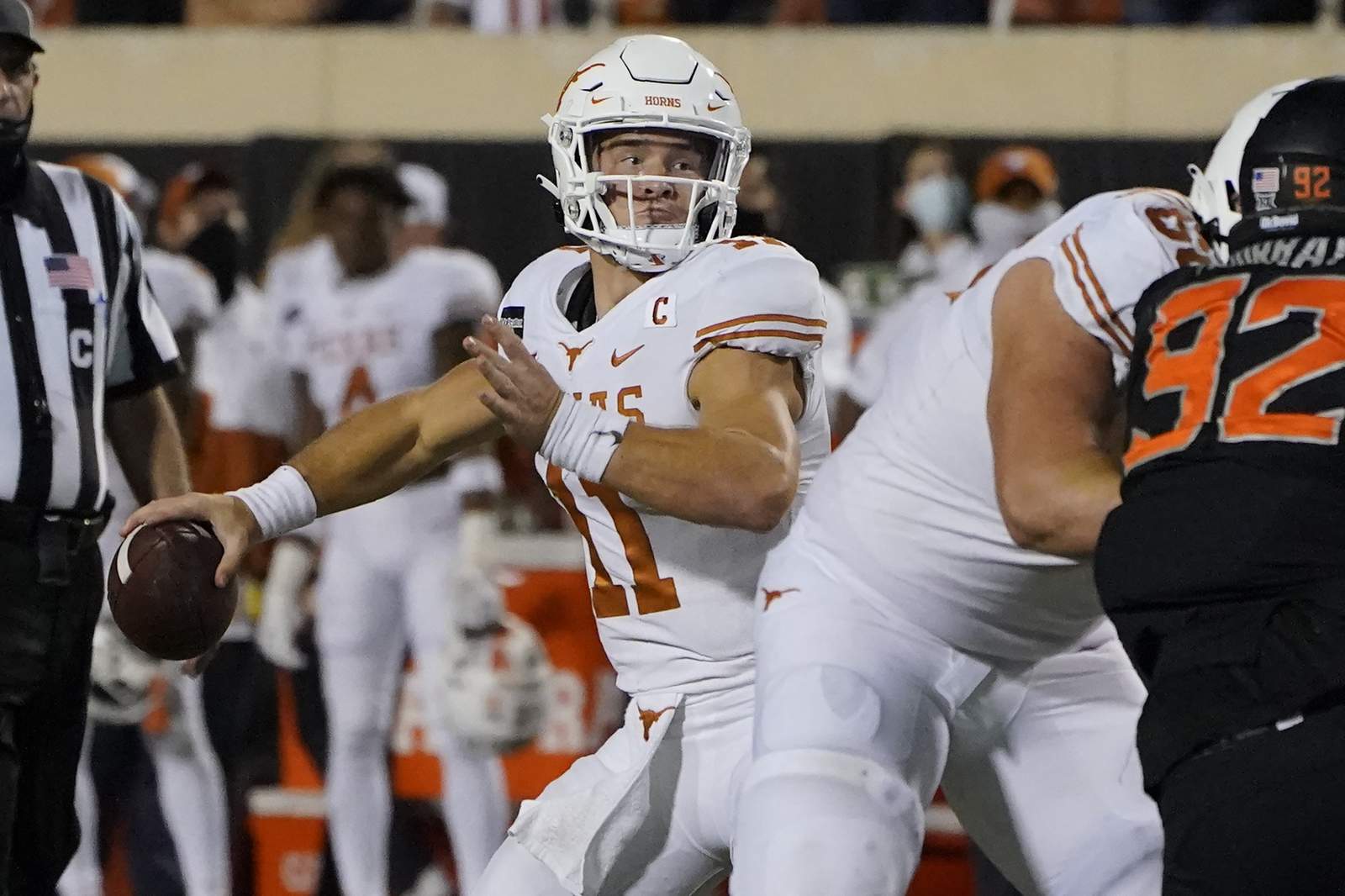Ehlinger's TD pass helps Texas beat No. 6 Oklahoma St. in OT