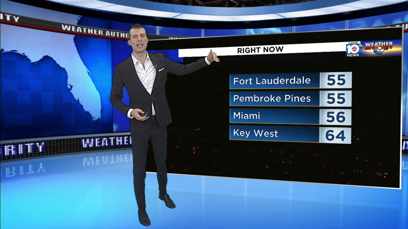 Cold front lowers South Florida temperatures to 50s