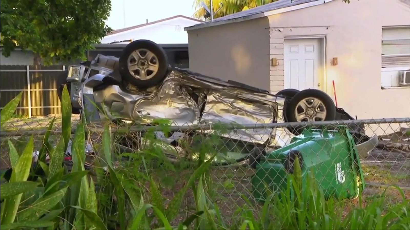 Stolen car hits NW Miami-Dade house so hard it is unsafe to live in