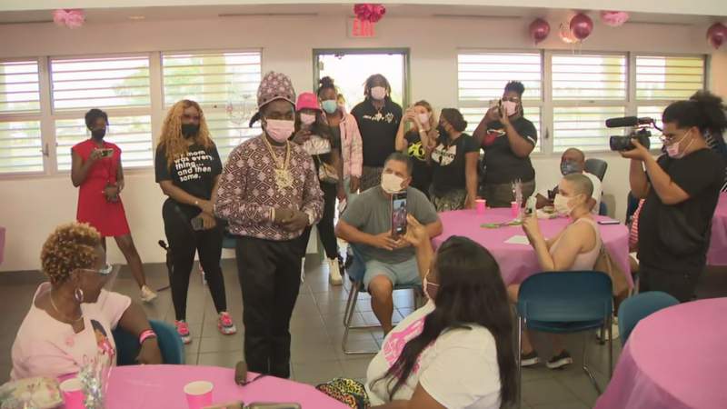 Rapper Kodak Black hosts event in Miami for women fighting breast cancer