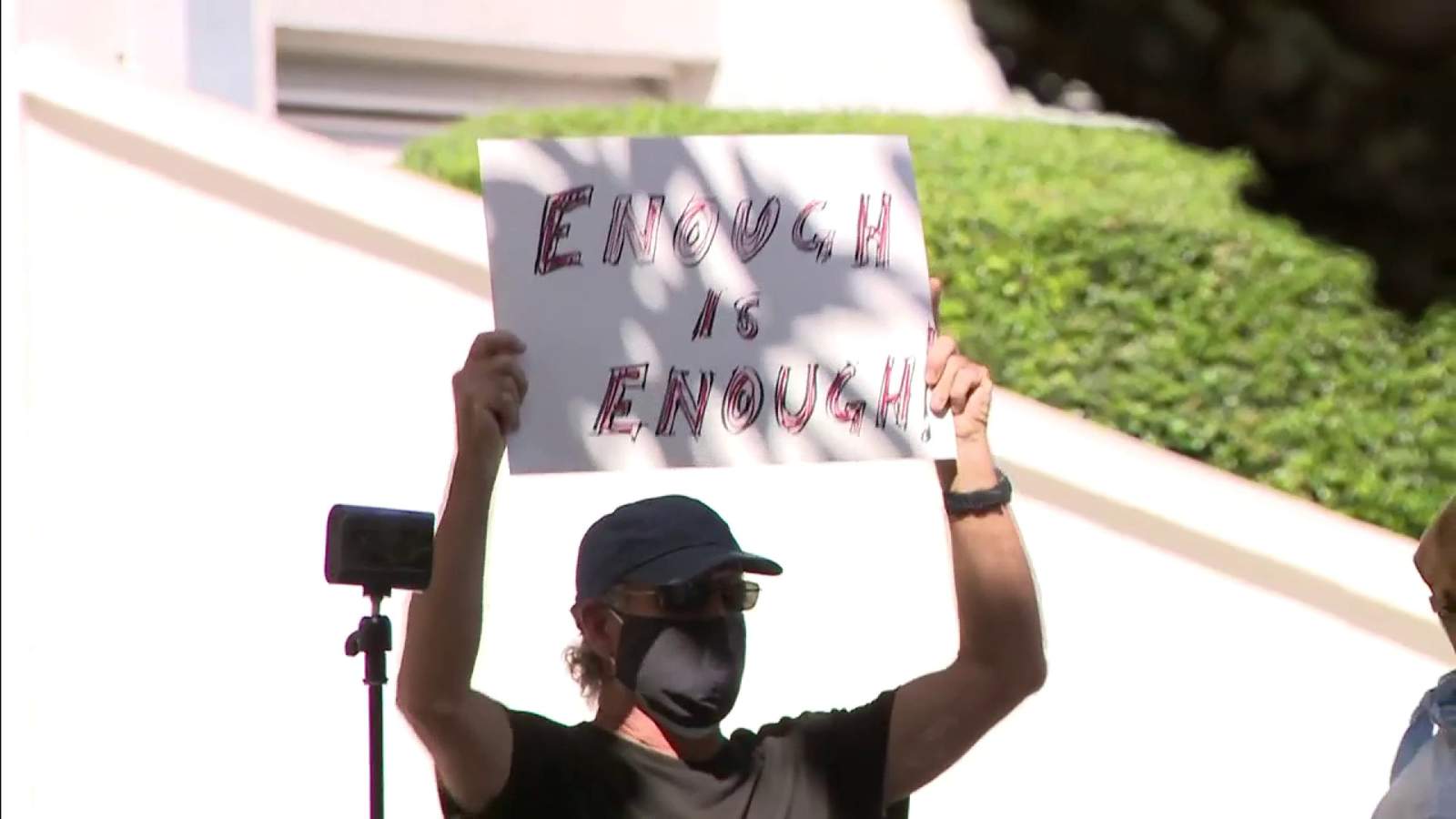 Residents hold protest outside Miami Beach city hall as spring break chaos remains cause of concern