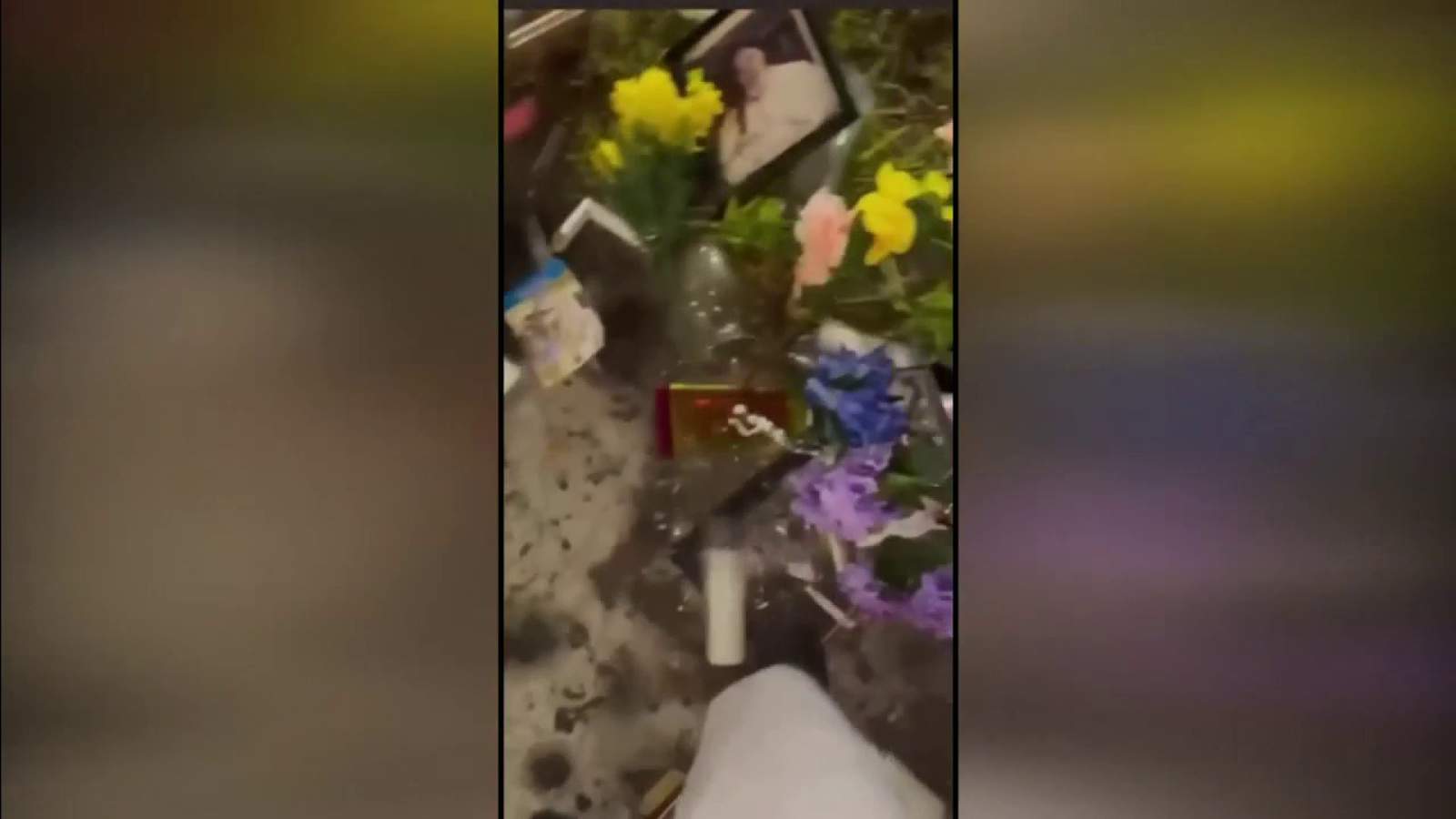 Social media post shows person destroying and urinating on memorial for New Year’s Day crash victims