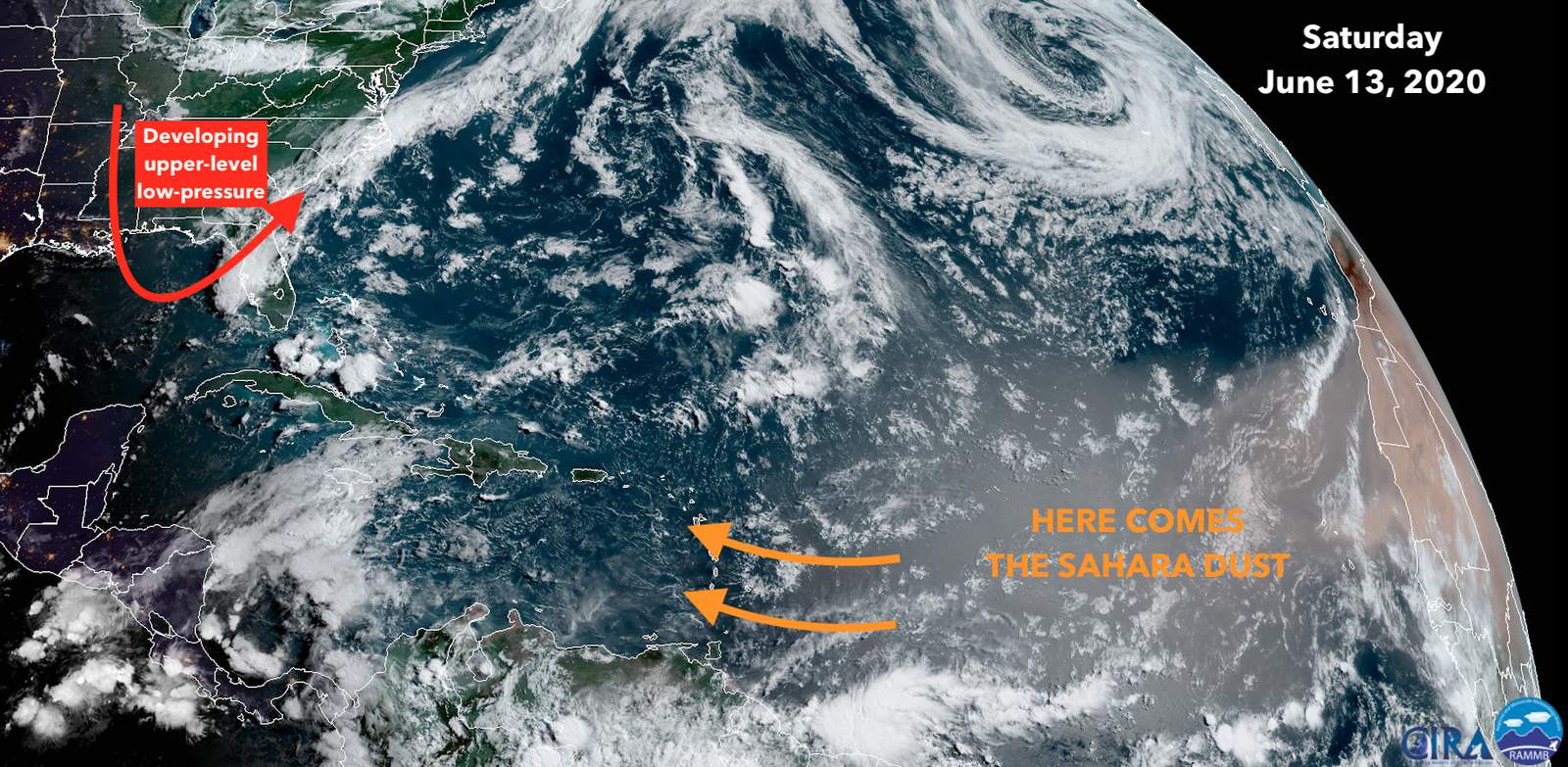 Wet weather pattern for South Florida while tropics stay quiet