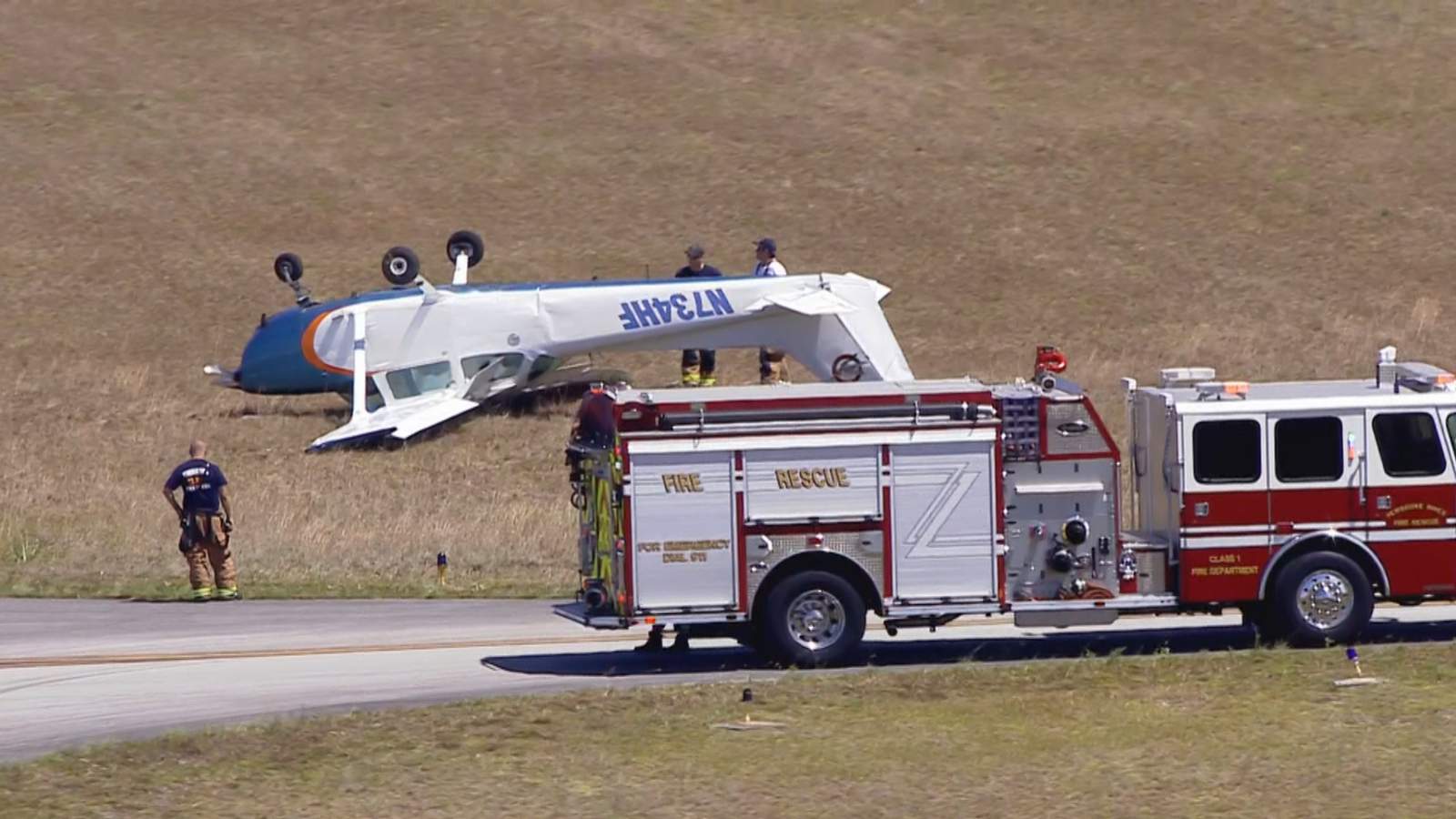 Small plane crashes at North Perry Airport in Pembroke Pines