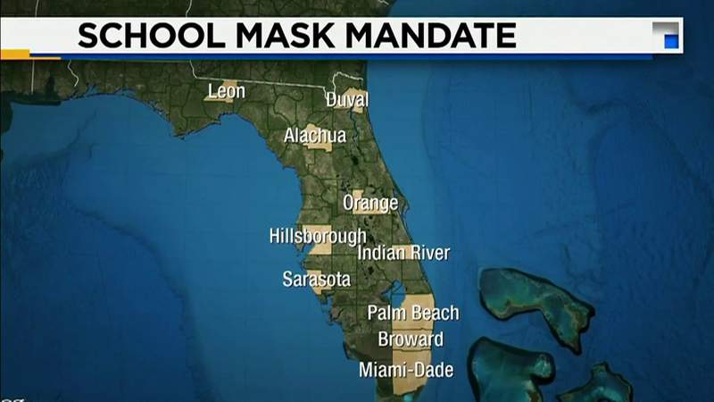 Battle over face masks: At least 10 school districts in Florida stand up to DeSantis