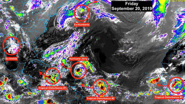 Hurricane Jerry to brush northeastern Caribbean islands late Friday