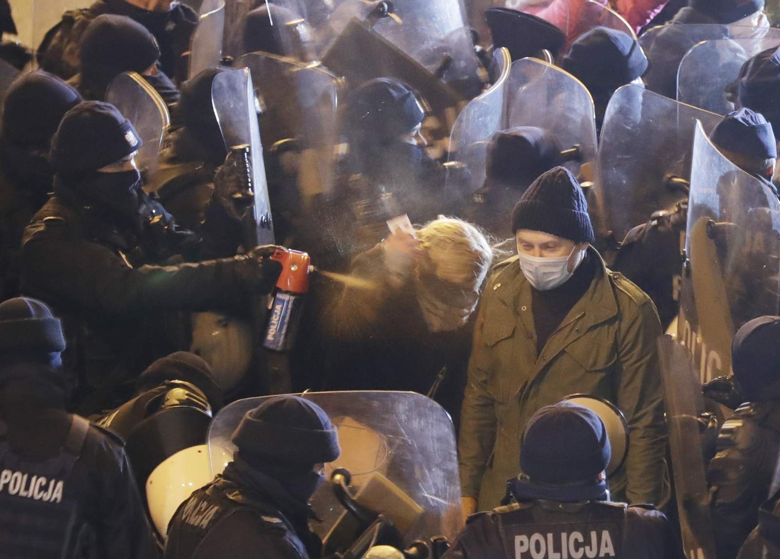Police call tear-gassed Polish lawmaker a protest threat