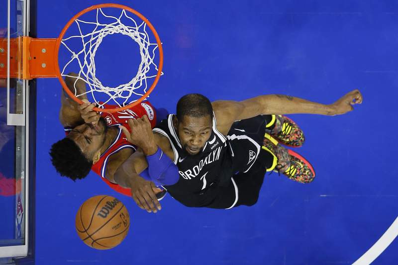Durant's triple-double rallies Nets past 76ers 114-109