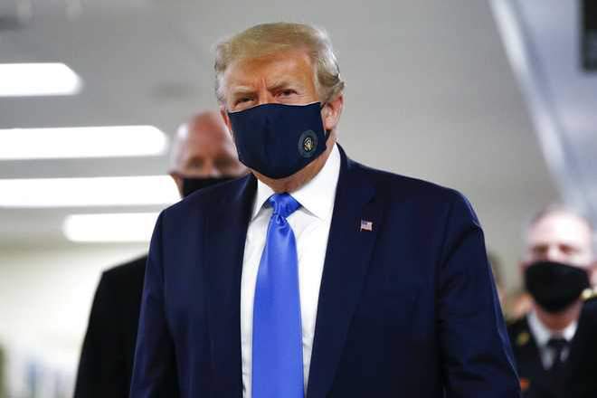 Trump wears mask for first time in public since pandemic started
