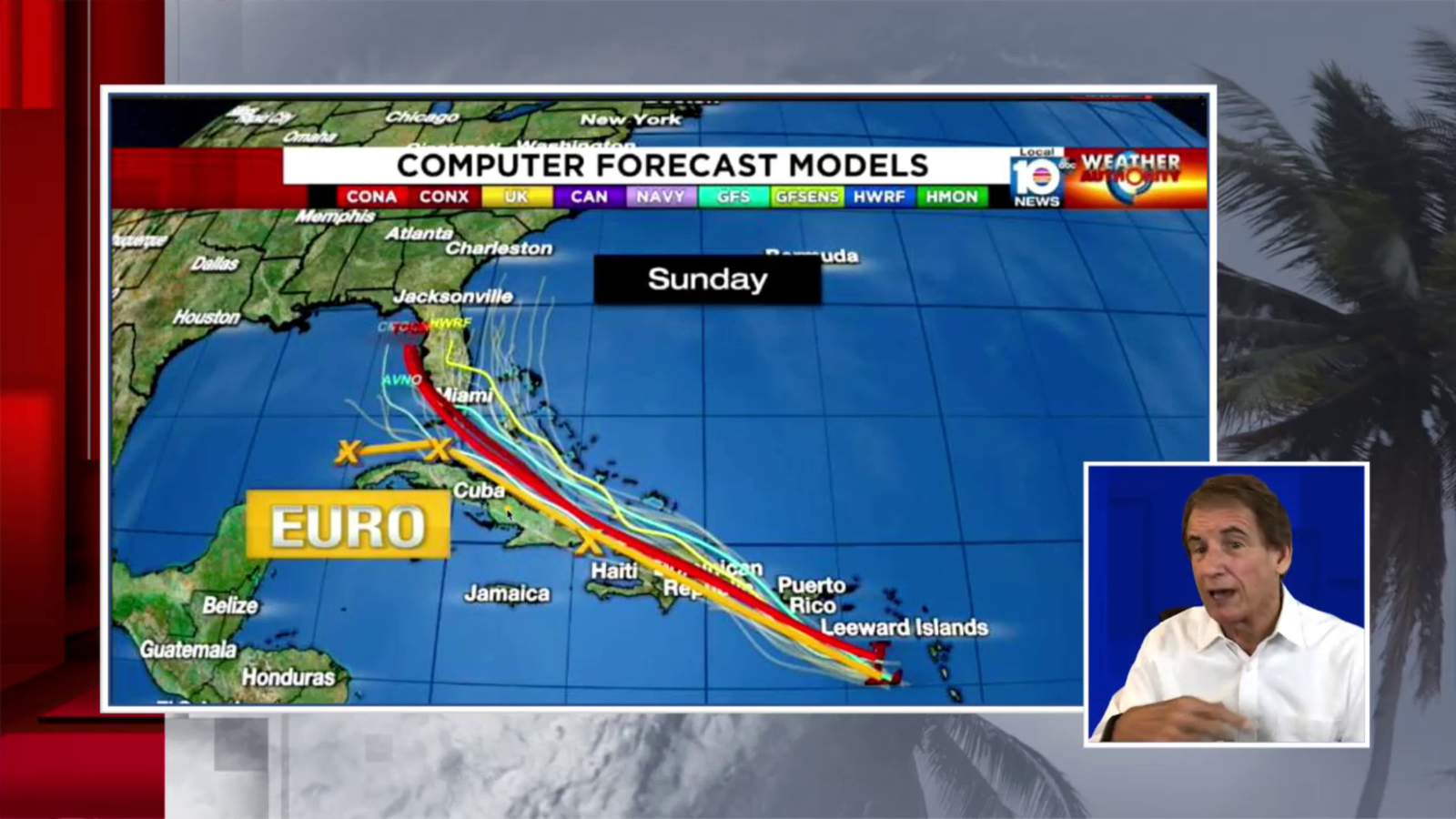 Tropical system slowly organizing on a bumpy path toward Florida