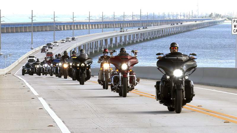 Wounded veterans ride motorcycles through Florida Keys