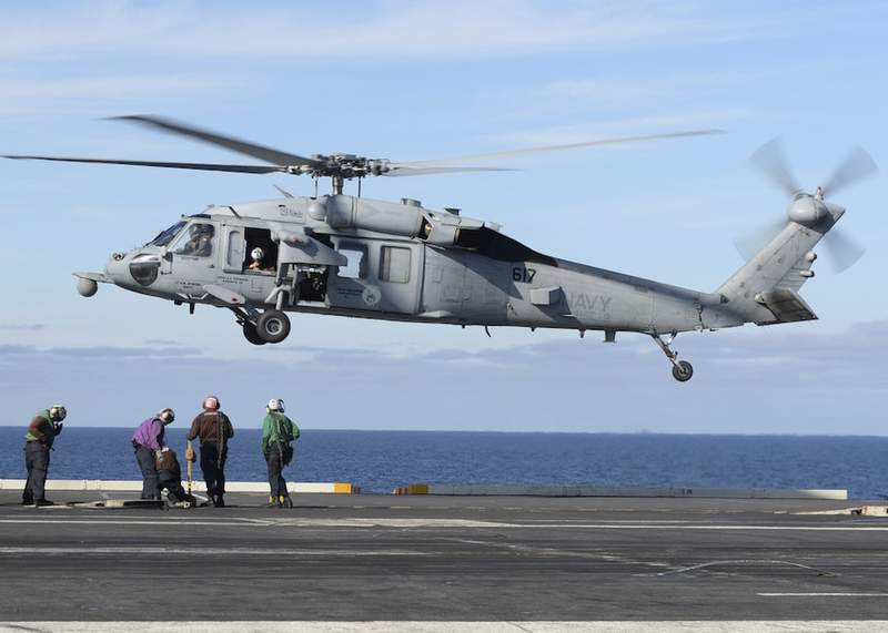 US Navy helicopter was vibrating before crash that killed 5