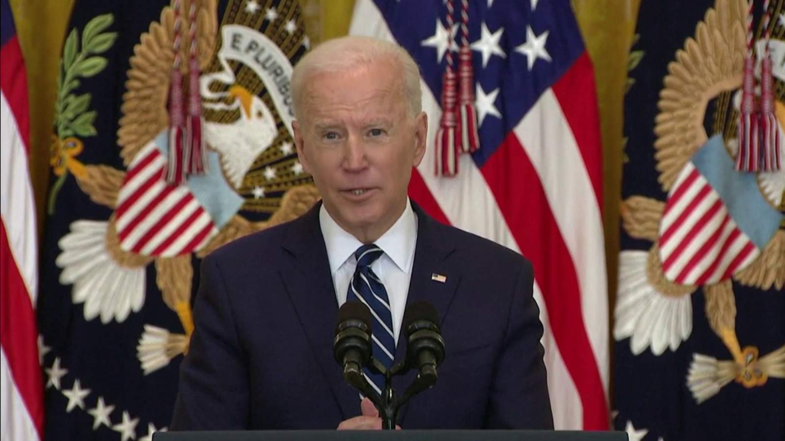 Here is what Biden said during his 1st official news conference