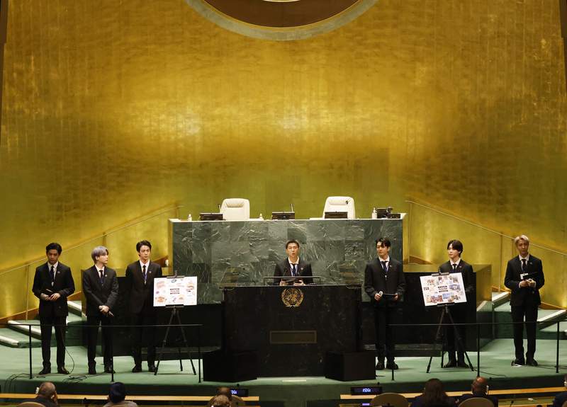 K-pop stars BTS dip into global diplomacy at UN gathering