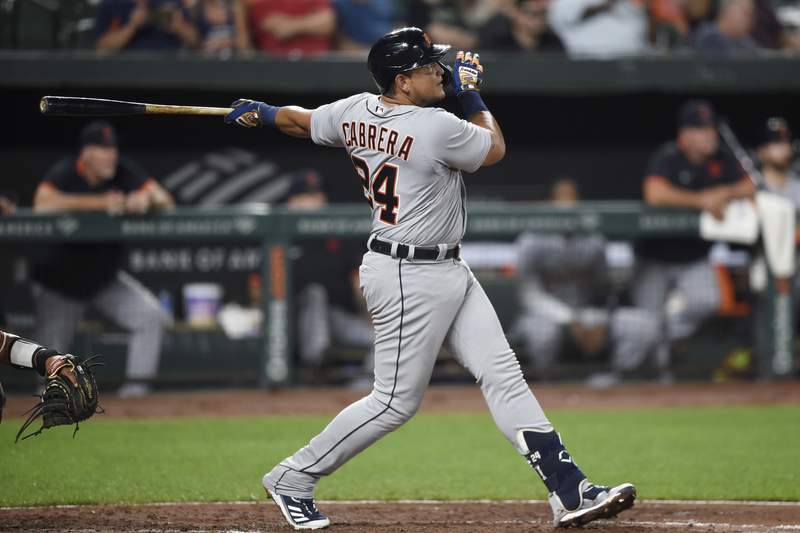 Tigers star Cabrera hits 499th homer, connects vs Orioles