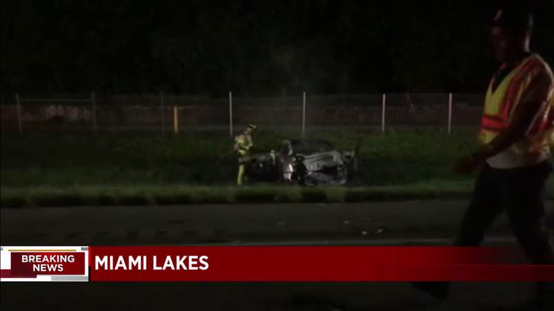 FHP: Driver flees scene following crash on Palmetto Expressway in Miami Lakes