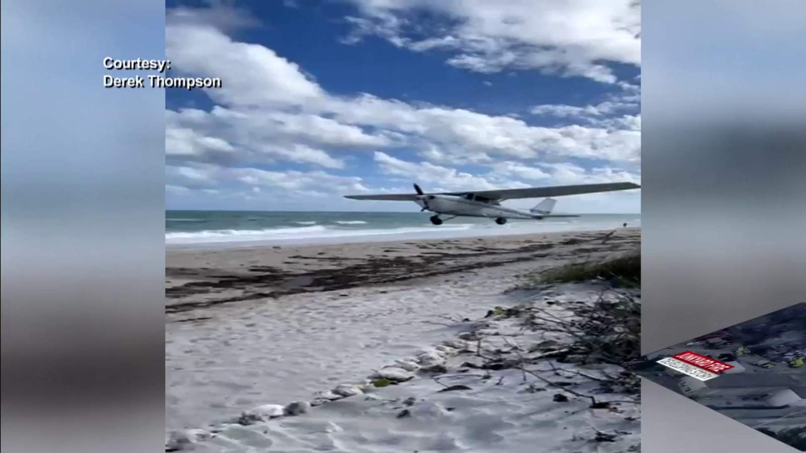 Pilot forced to land single-engine Cessna on Broward beach