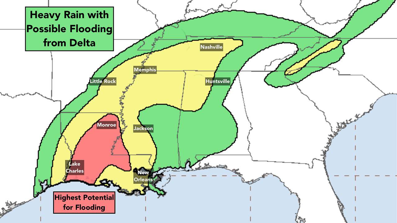 Powerful Hurricane Delta to make landfall today in Louisiana