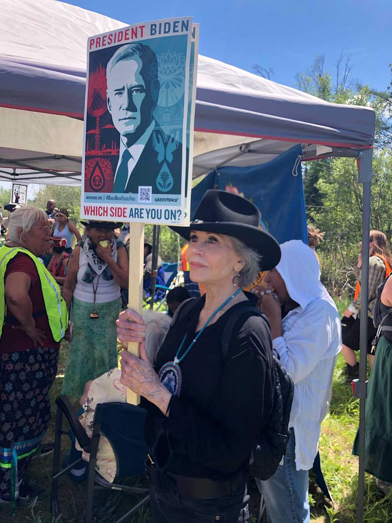 Oil pipeline foes protest Enbridge's Line 3 in Minnesota