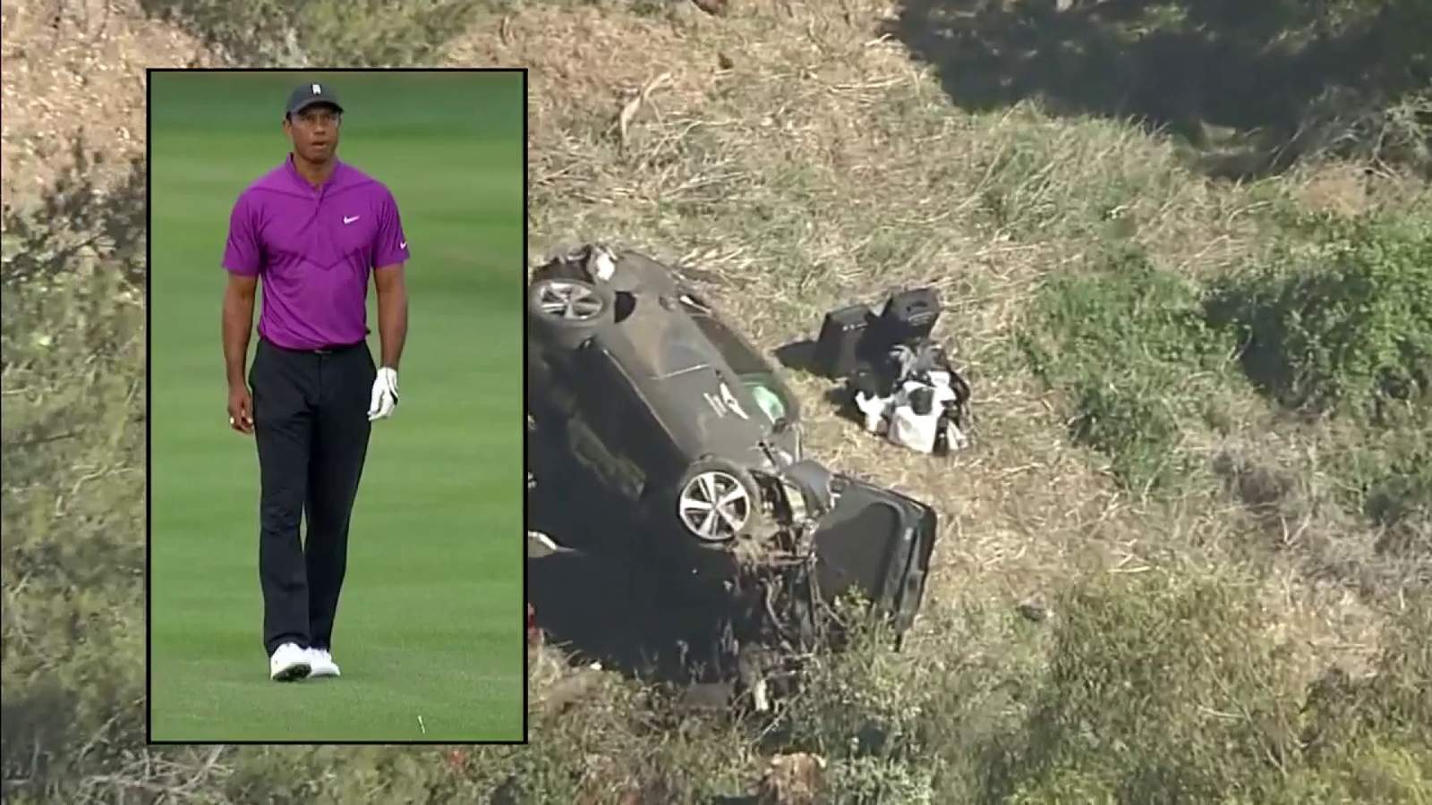 Tiger Woods gravemente herido en accidente en una empinada carretera en Los Ángeles