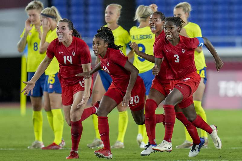 Olympic Latest: Canada wins 1st gold in women's soccer