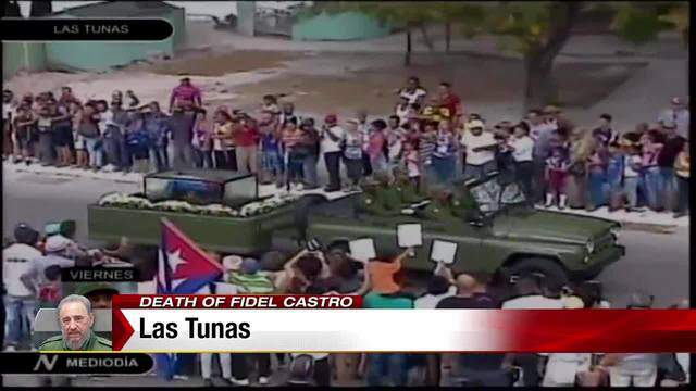 Fidel Castro's cortege makes it to Holguin