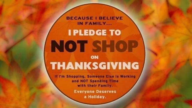 Online Pledge To Stop Thanksgiving Shopping