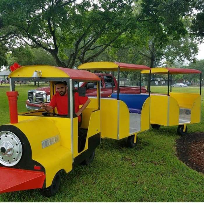 A man stole a trackless train from Tycoon Party Rental in West Park.