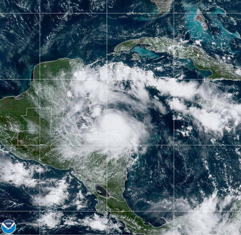 Hurricane Nana hits Belize, then dissipates over Guatemala
