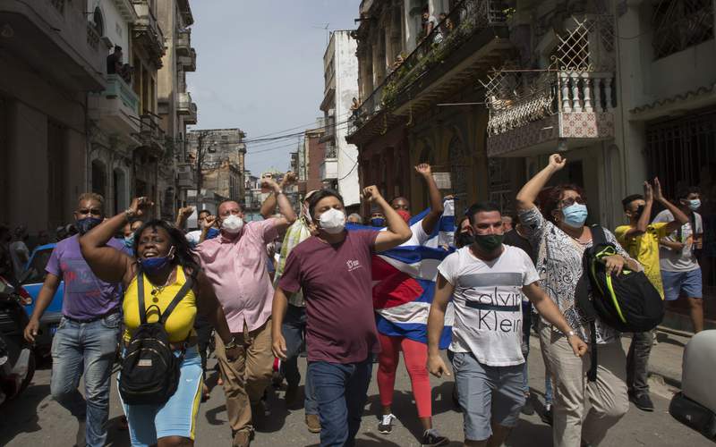 UN rights chief urges release of Cuban protesters