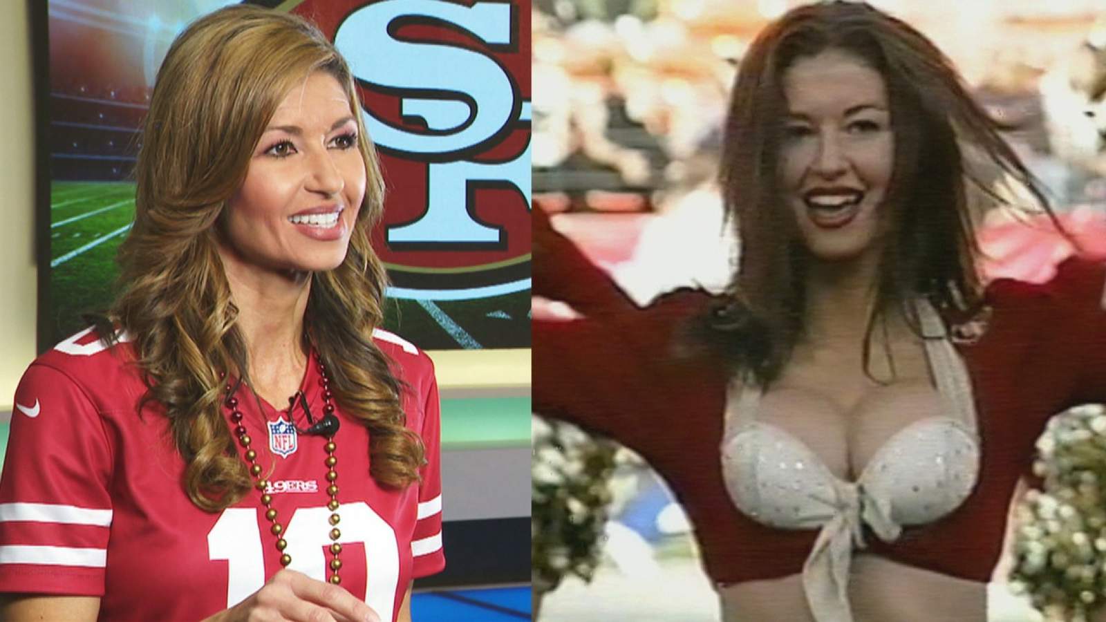 Julie Durda cheers on the Niners then and now