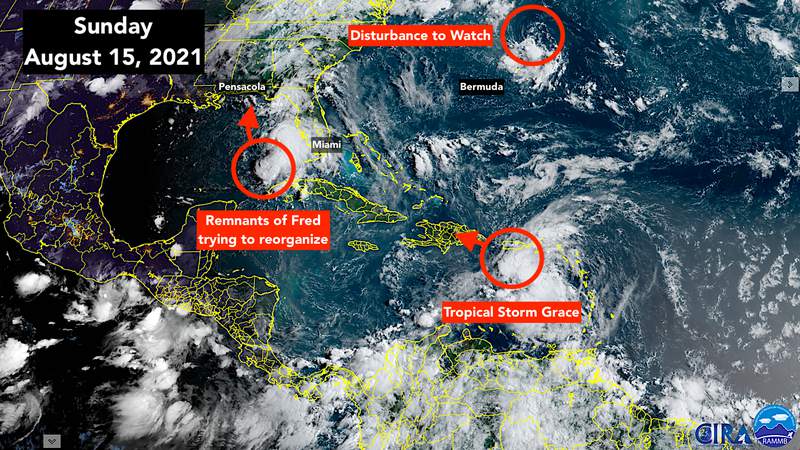 Grace is speeding through the Caribbean and Fred isn’t done yet