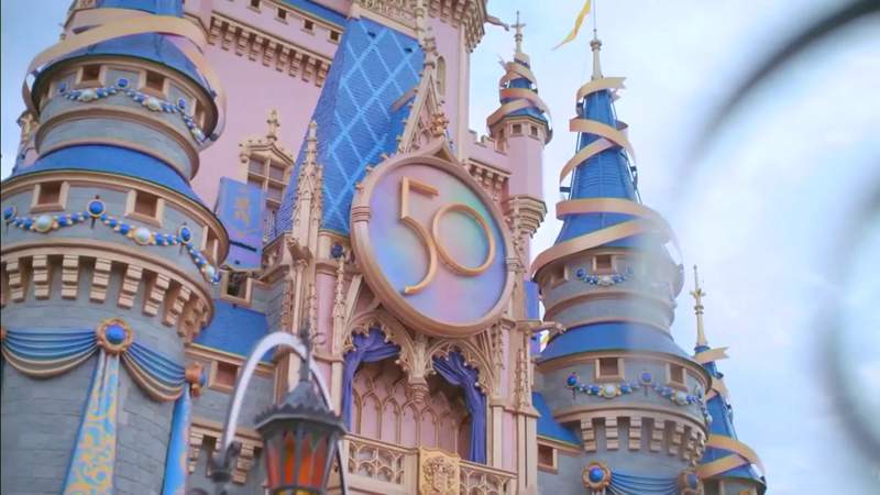 Cinderella Castle and more get the ‘golden’ treatment in honor of Disney World’s 50th anniversary