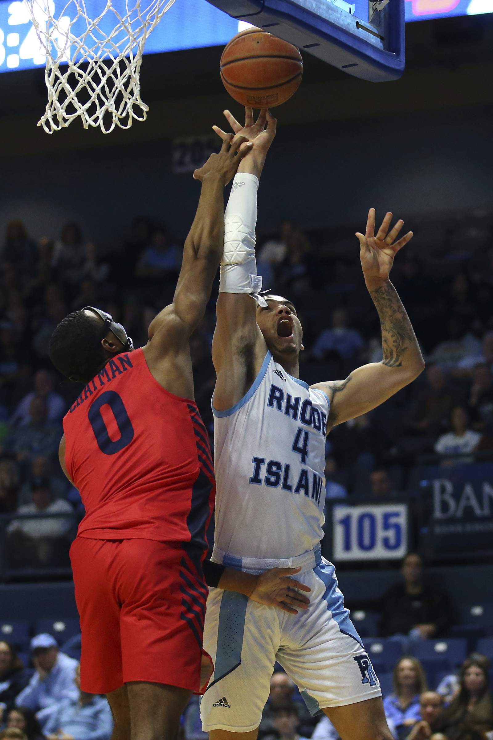 Toppin Scores 20 Leads No 3 Dayton To 84 57 Win Over Rhody