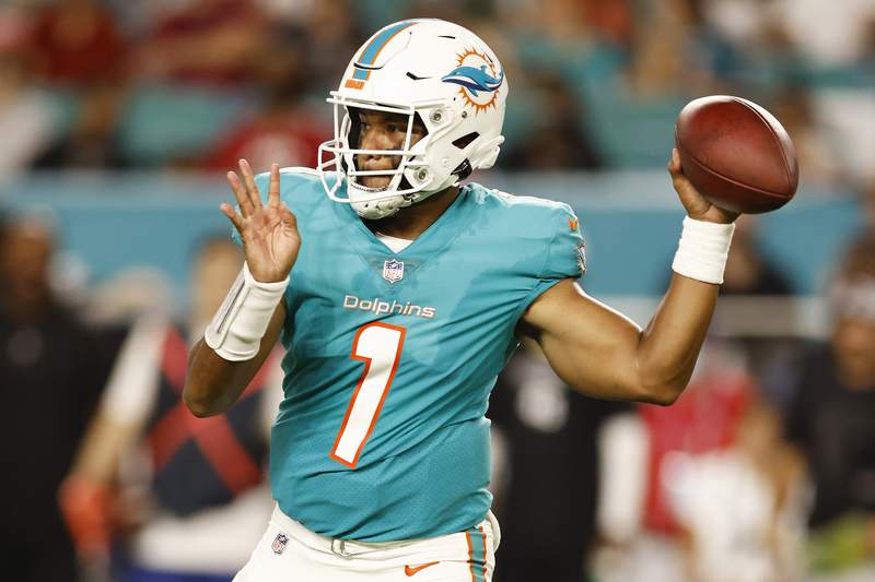Tagovailoa sharp in Dolphins’ 37-17 win over Falcons