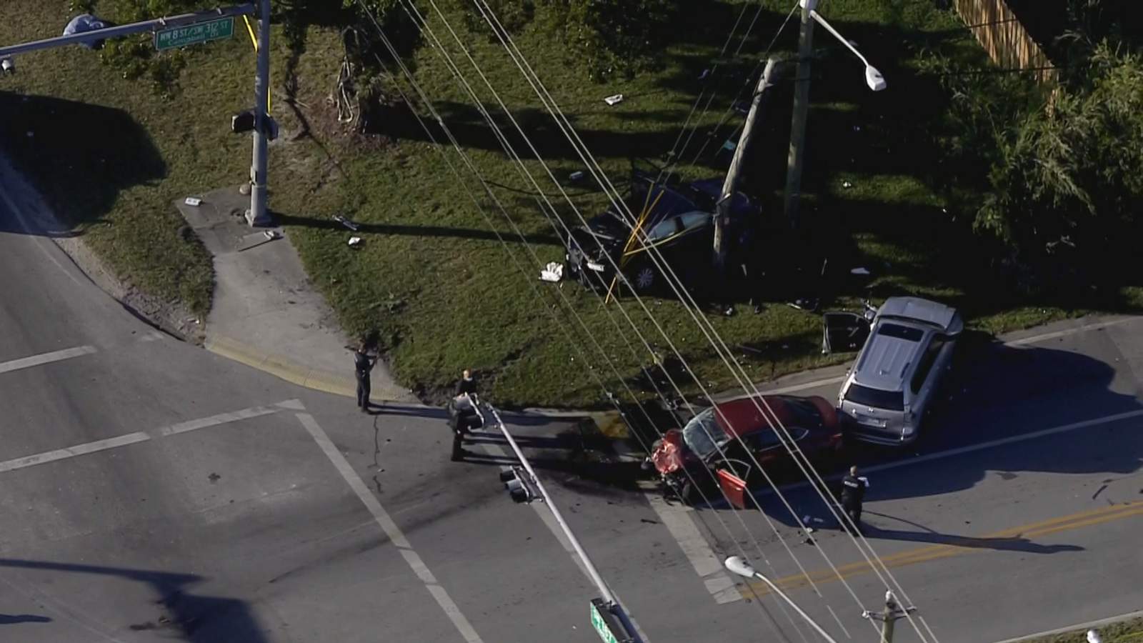 Armed carjacking, shooting ends in crash in Homestead