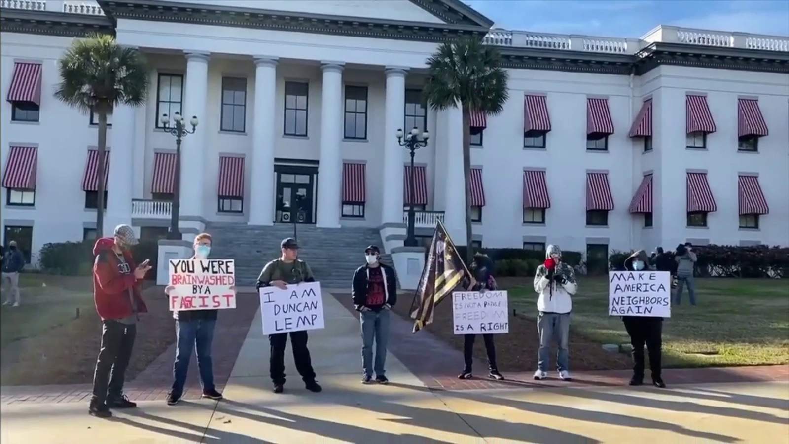 Handful of protesters show up at Florida State Capitol; security still stepped up