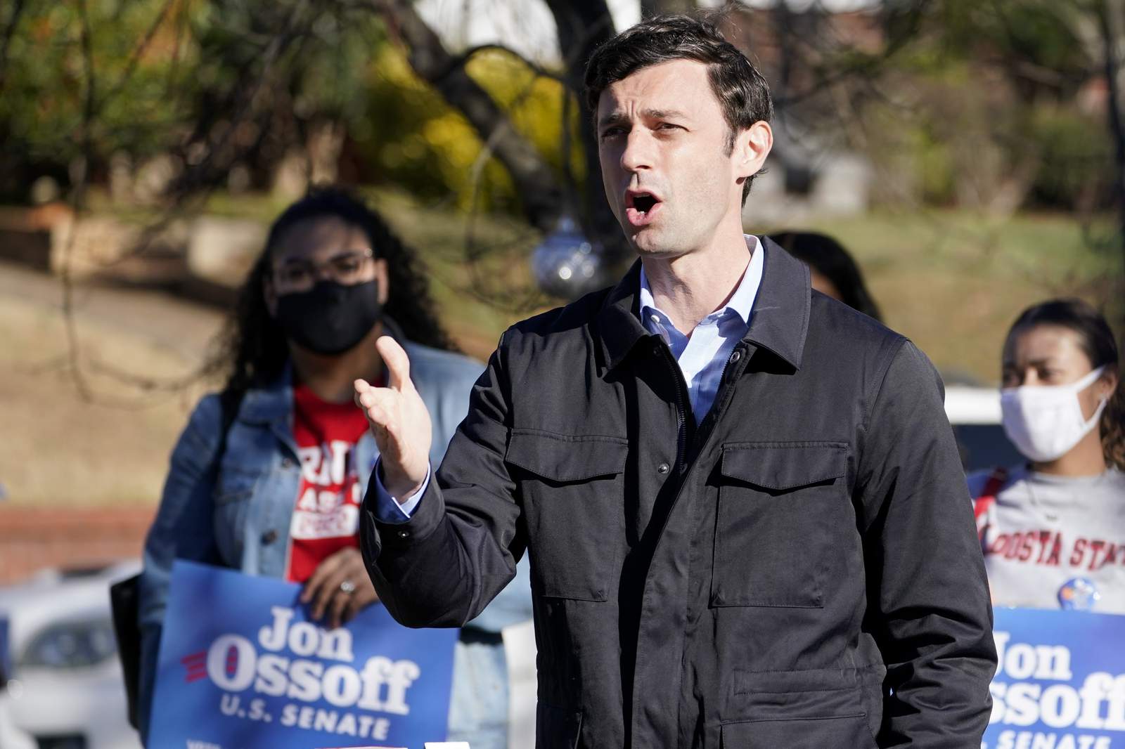 Georgia US Senate race: Ossoff again campaigning in overtime