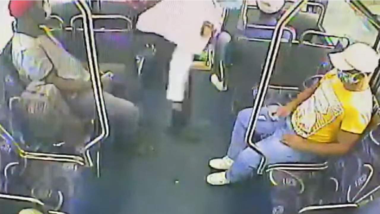 A stabbing on a Broward County bus was captured on surveillance video May 17, 2020.