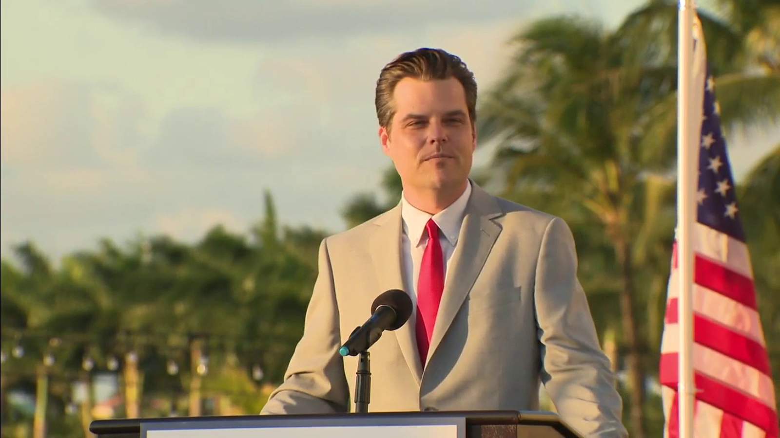 While embroiled in alleged sex scandal, Gaetz speaks to Trump supporters in Doral