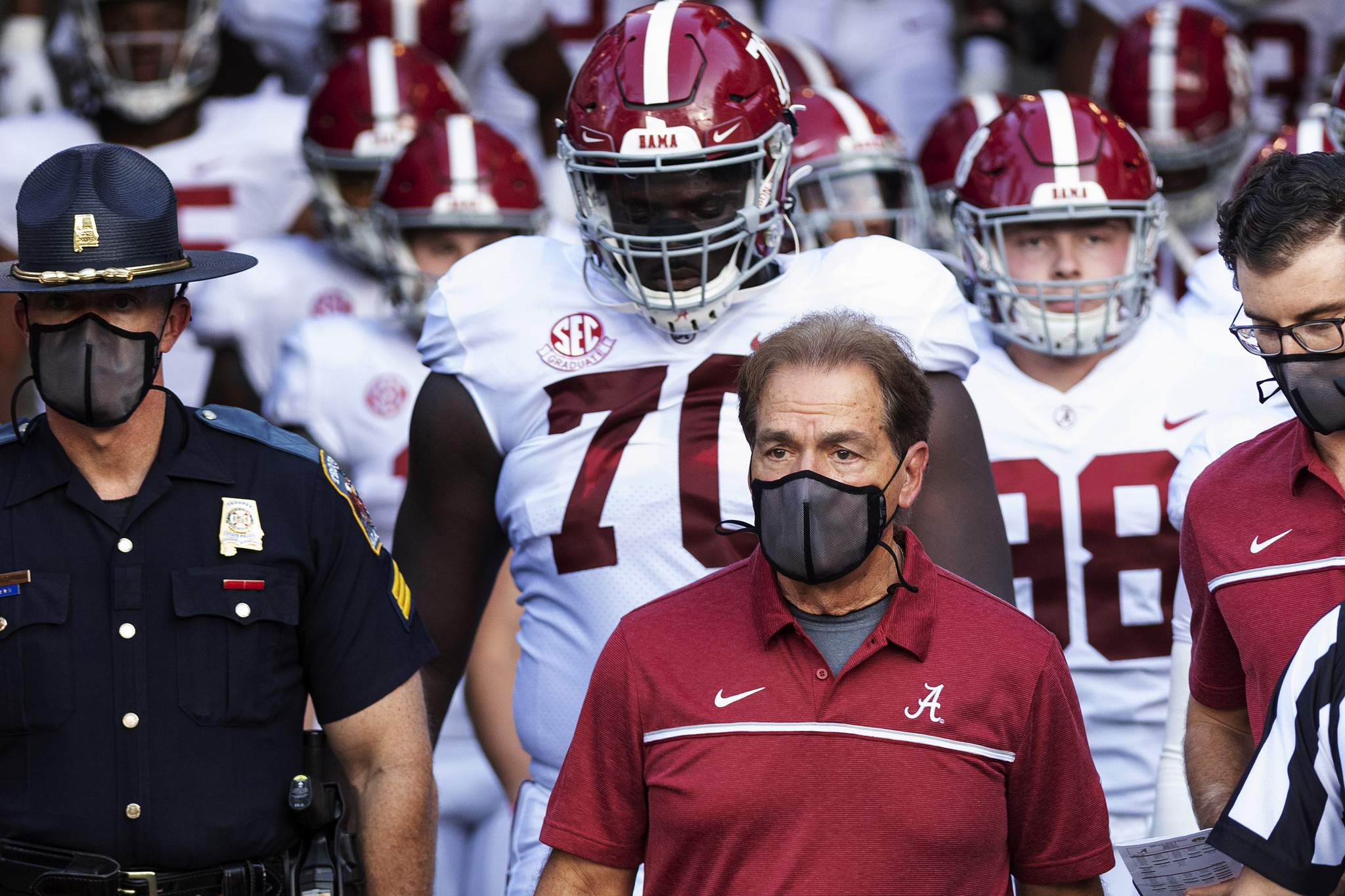 Playmakers wanted: Defending champ Alabama replacing stars