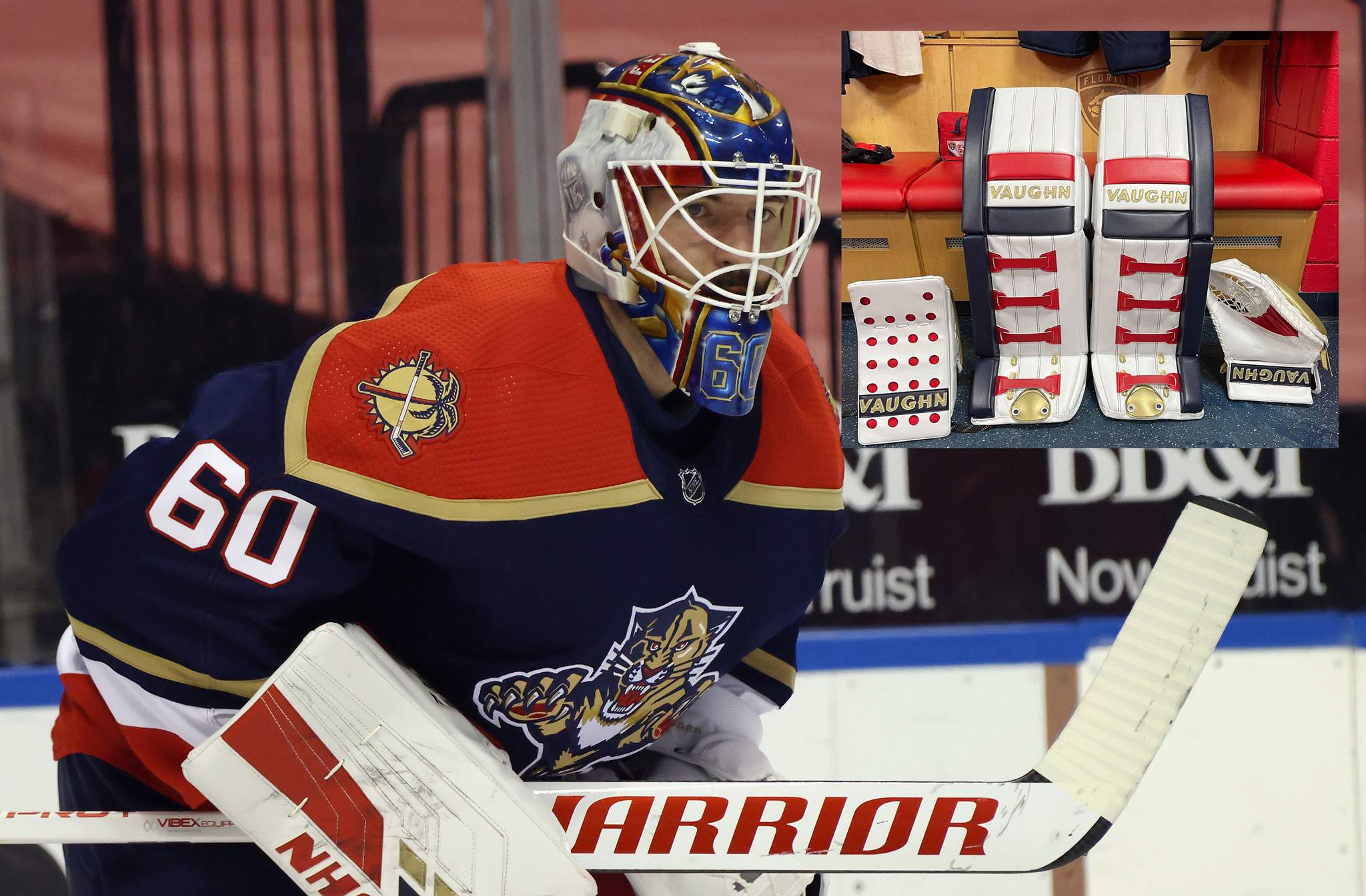 Chris Driedger’s new reverse retro pads are true throwback to Panthers original goaltender