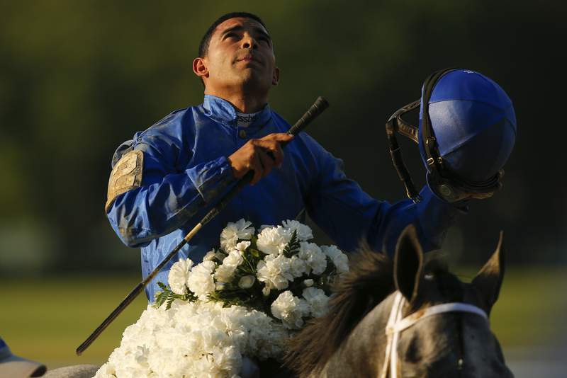 Jockey Luis Saez dedicates Belmont Stakes win to brother