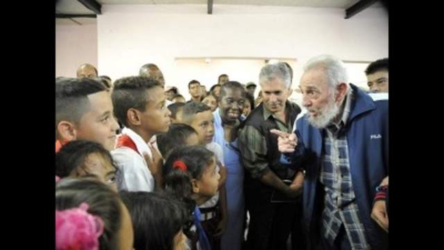 Fidel Castro helps inaugurate new school in Cuba