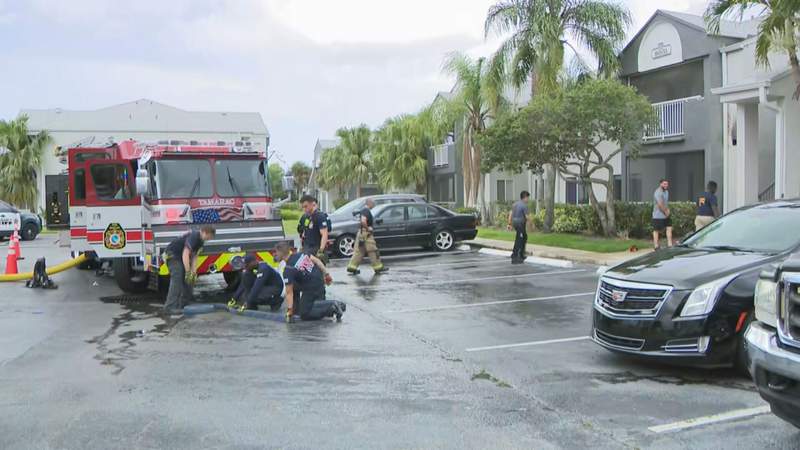 Firefighter hospitalized after responding to apartment fire in Tamarac