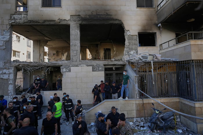 Israeli military strikes southern suburb of Beirut before crucial Lebanon-Israel talks in Washington