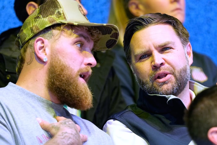 JD Vance and Jake Paul watch U.S. women's hockey team together at the Winter Olympics